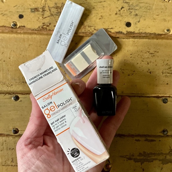 NIB SALLY HANSEN FRENCH MANICURE NAIL SET GEL POLISH FRENCH MANI FULL SIZE - Picture 4 of 5